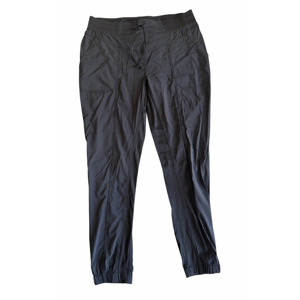 Indyeva Women's Black Jogger Pants Size Large Lightweight Stretch Travel